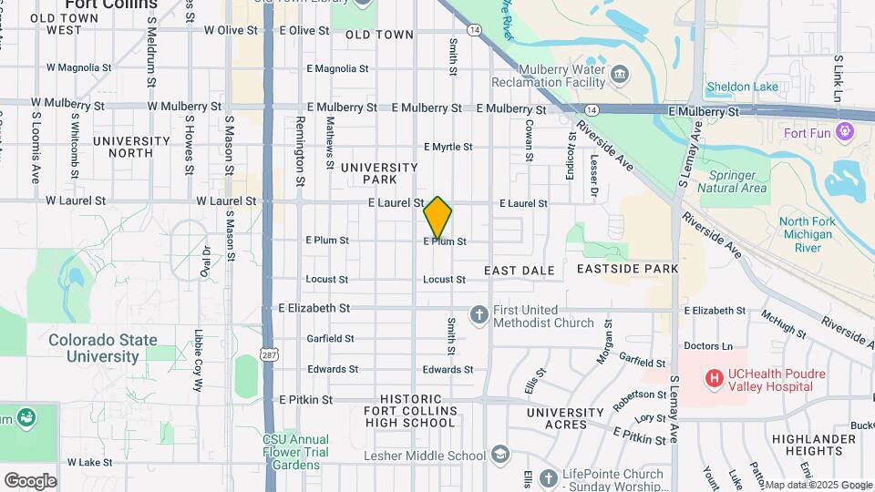 519 E Plum St Map and Location Details