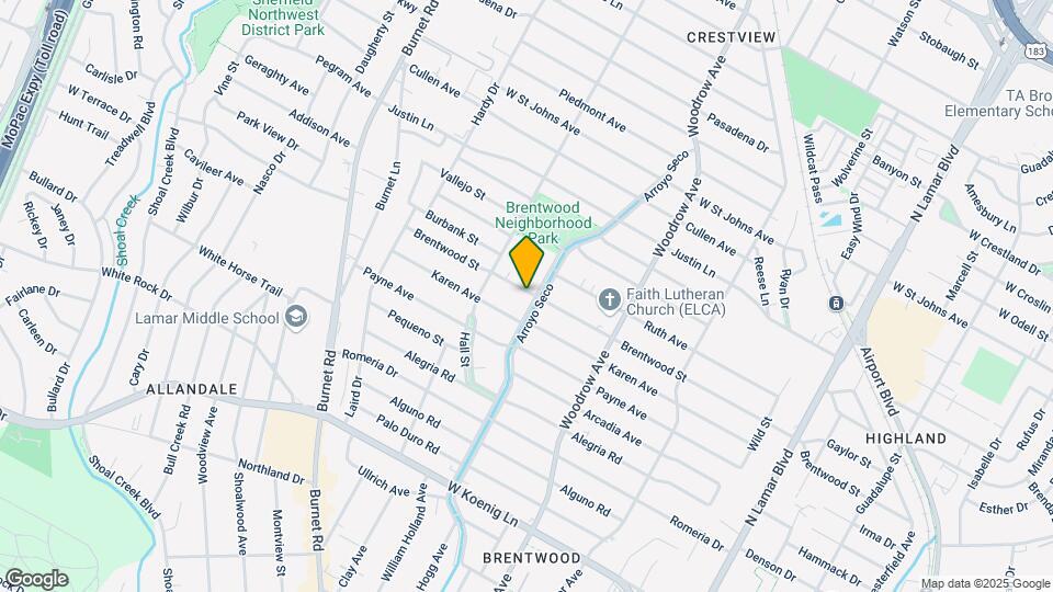 1703 Brentwood St Map and Location Details