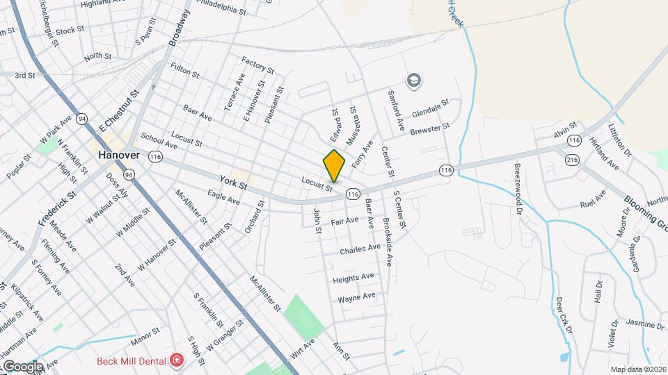 611 Locust St Map and Location Details