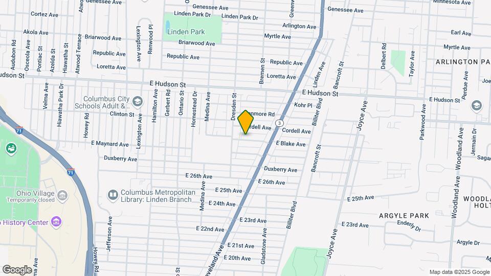 1414 E Blake Ave Map and Location Details