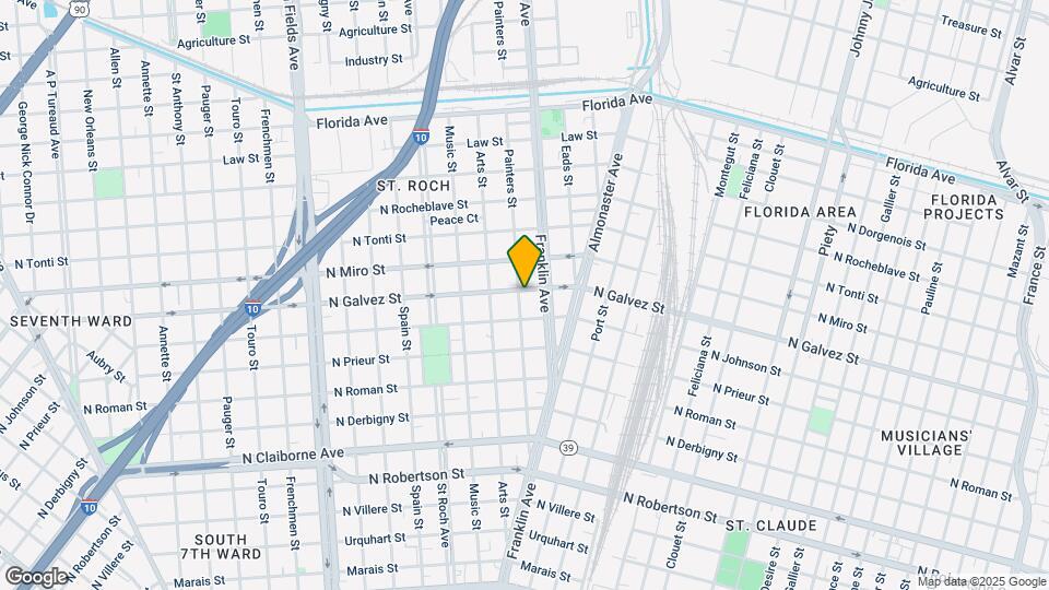 2548 N Galvez St Map and Location Details