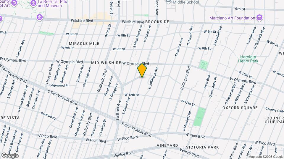 1115 S Highland Ave Map and Location Details