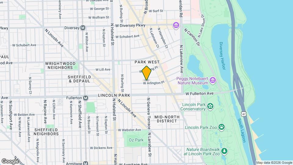 600 W Arlington Pl Map and Location Details