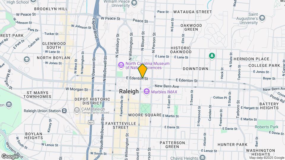 200 E Edenton St Mapa y Detalles de la Ubicación