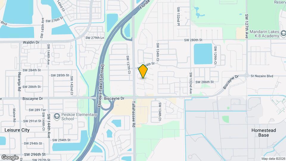 13608 SW 286th Ter Mapa y Detalles de la Ubicación