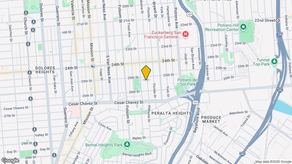 1330 Alabama St, Unit 1-2 Mapa y Detalles de la Ubicación