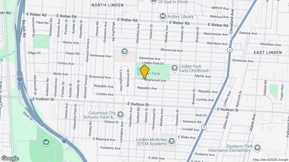 1253 Briarwood Ave Map and Location Details