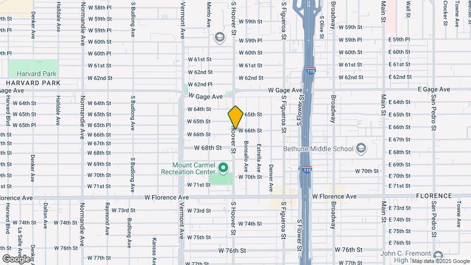 6600 S Hoover St Map and Location Details