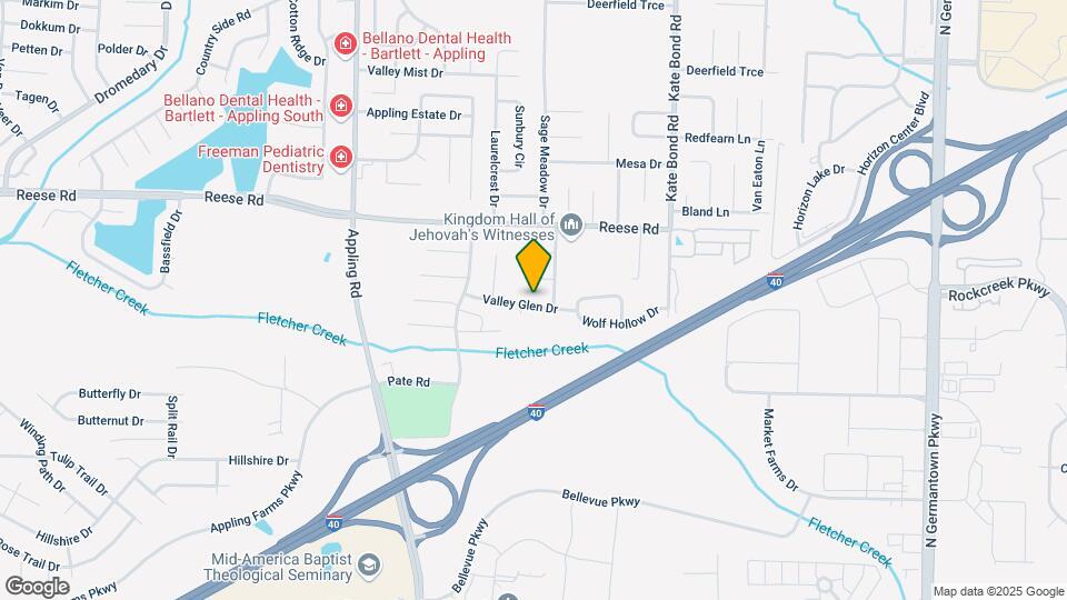 7644 Valley Glen Dr Map and Location Details
