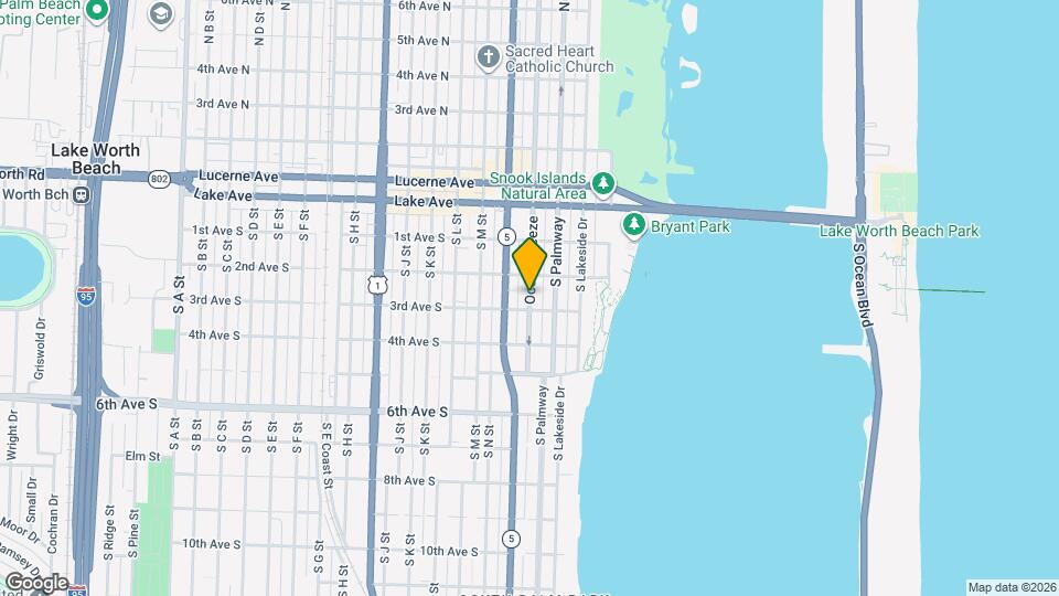 221 N Ocean Breeze Map and Location Details