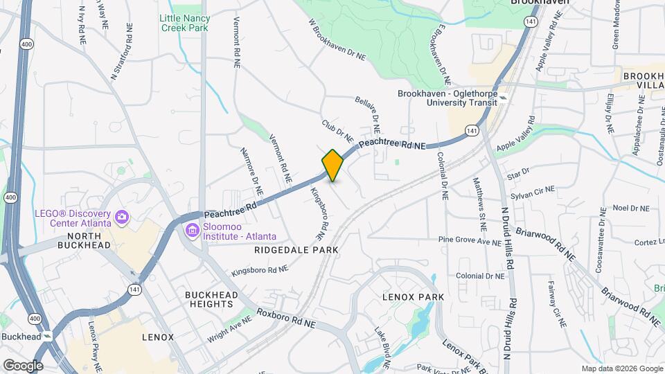 3737 Peachtree Rd NE Map and Location Details