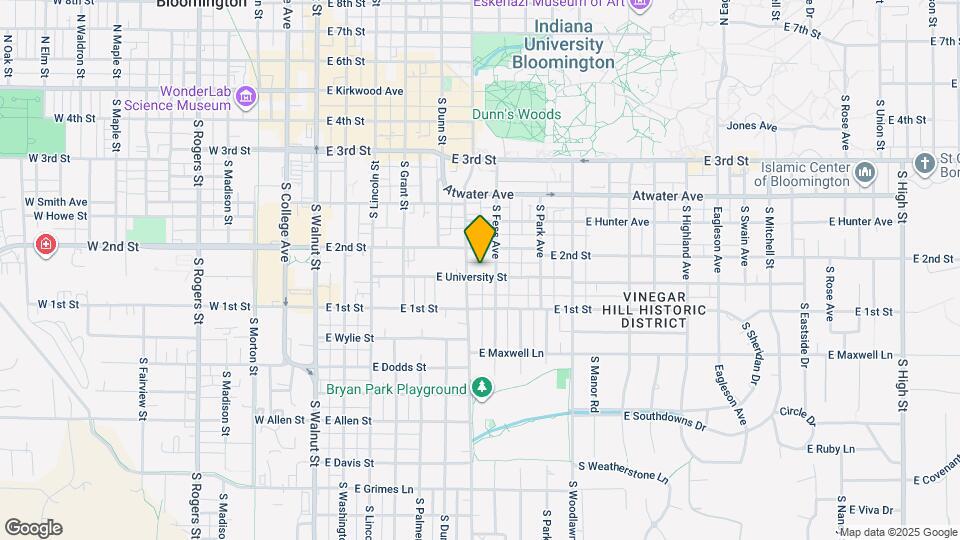 611 E University St Map and Location Details