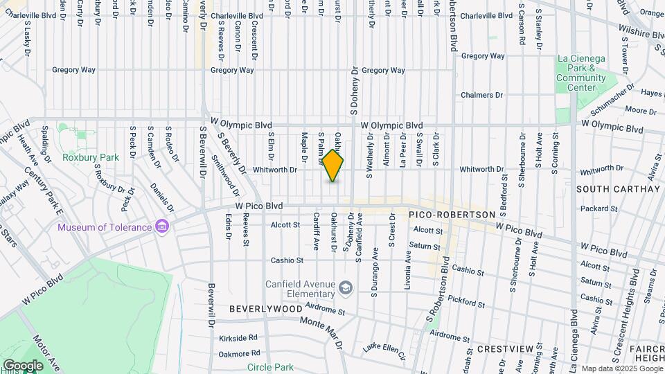 1129 S Oakhurst Dr Mapa y Detalles de la Ubicación