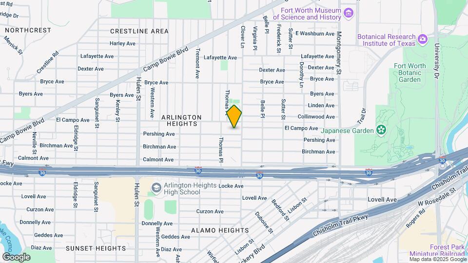 4112 Pershing Ave Map and Location Details