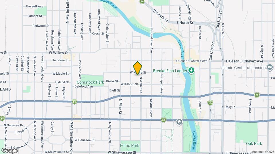 1021 N Walnut St Map and Location Details