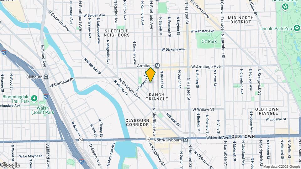 1910 N Sheffield Ave Map and Location Details