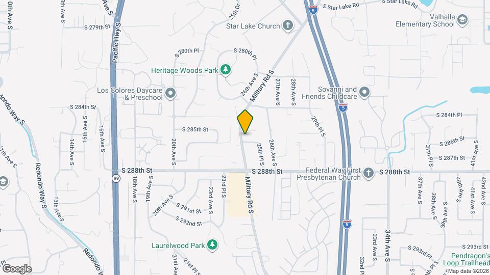 2500 S 286th Pl Map and Location Details