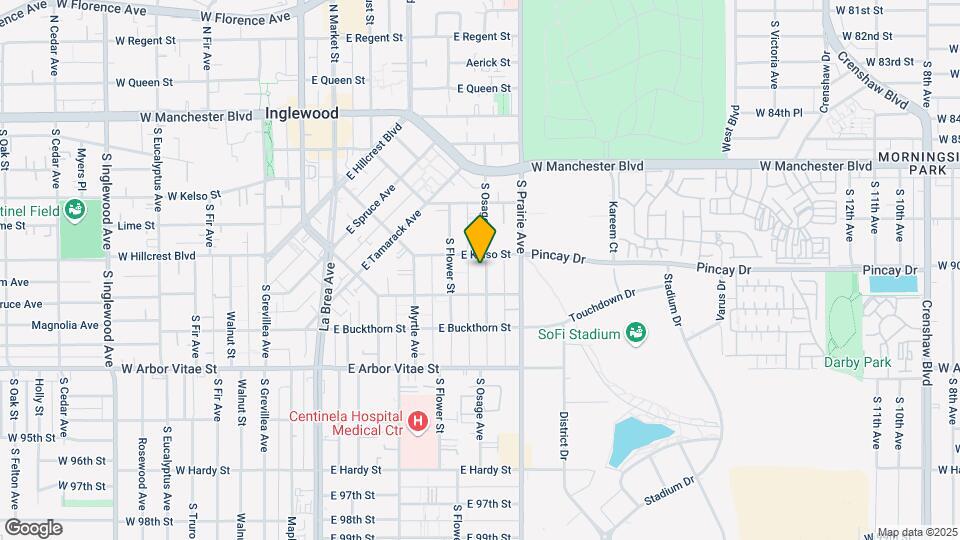 615 S Osage Ave Map and Location Details