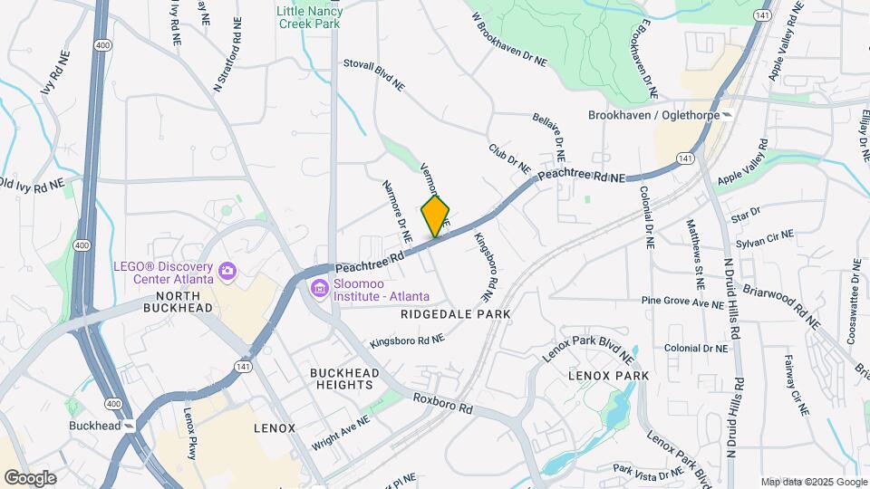 3695 Peachtree Rd NE Map and Location Details