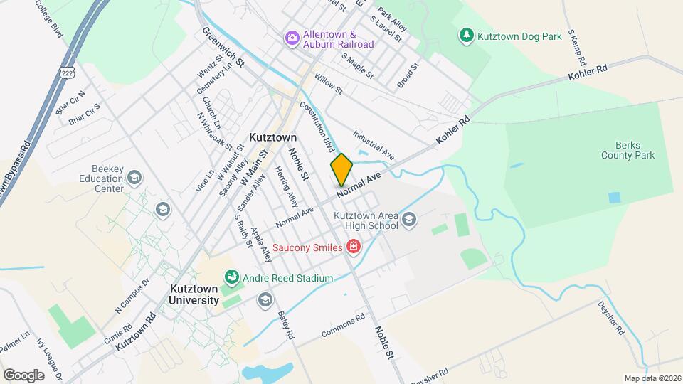 Kutztown Garden Apartments Map and Location Details