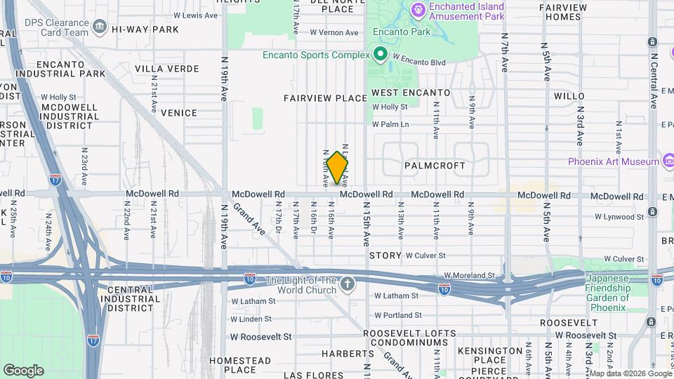 1538 W McDowell Rd Map and Location Details