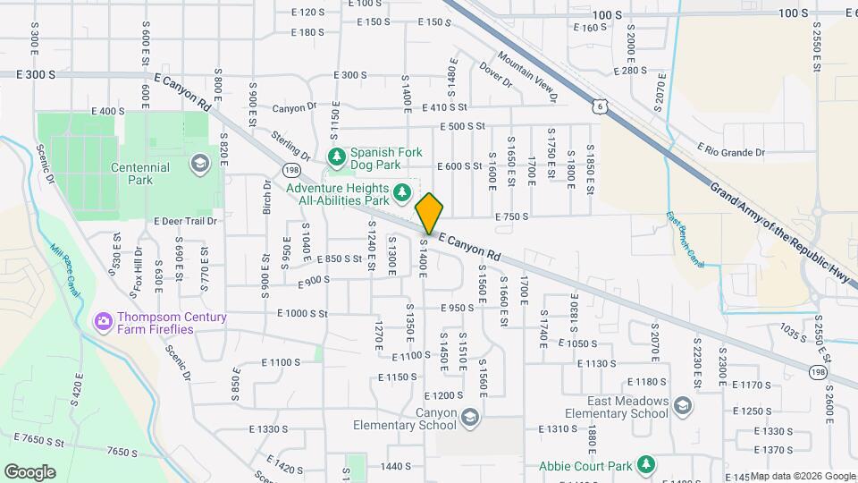 1403 E 820 S Map and Location Details