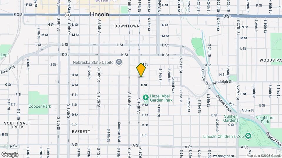 Two Bed One Bath (Pass-through Kitchen) Floor Map and Location Details