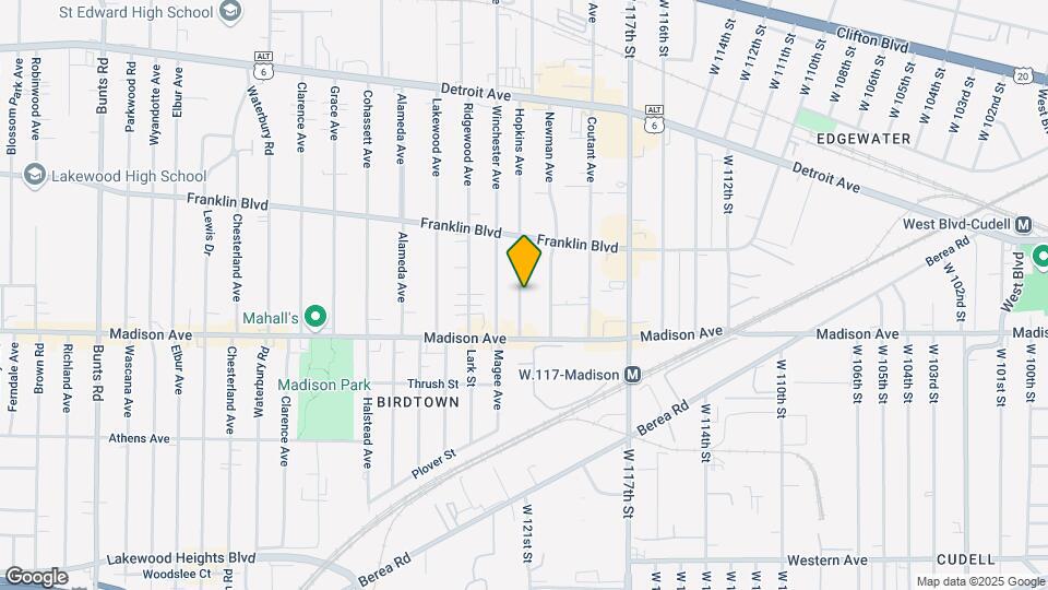 1609 Hopkins Ave-Unit -UP Map and Location Details