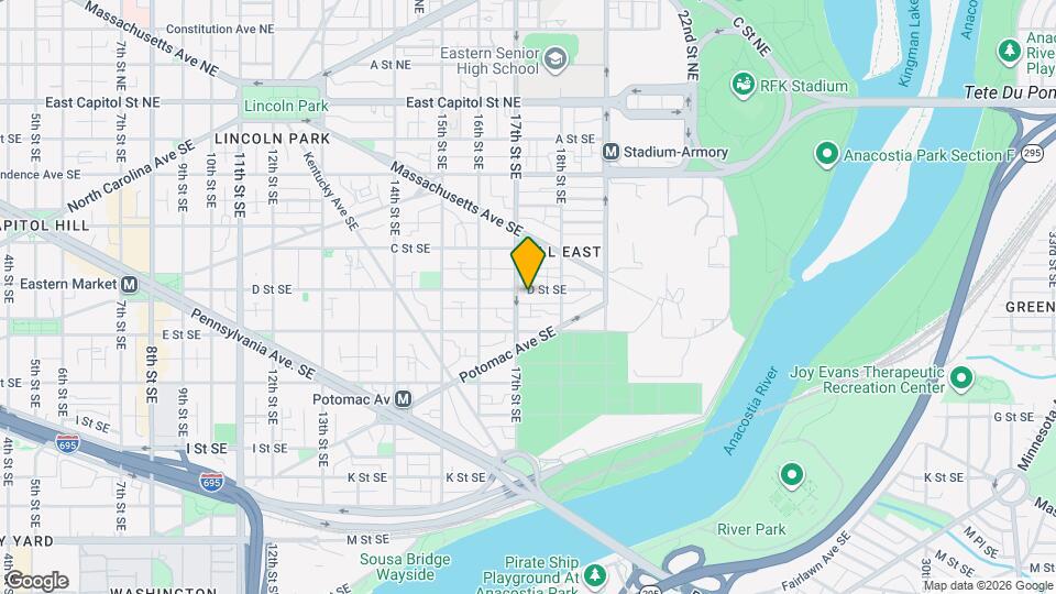 1711 D St SE Map and Location Details