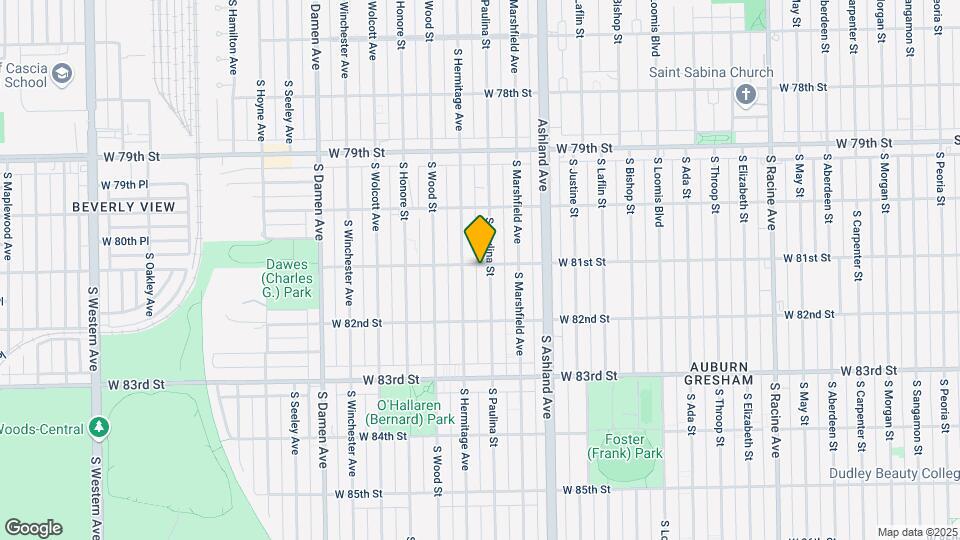 8100-8110 S Paulina St Map and Location Details