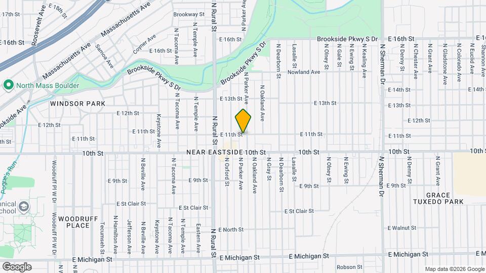 1036 N Parker Ave Map and Location Details