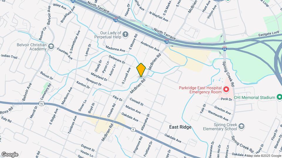1107 McBrien Rd Map and Location Details