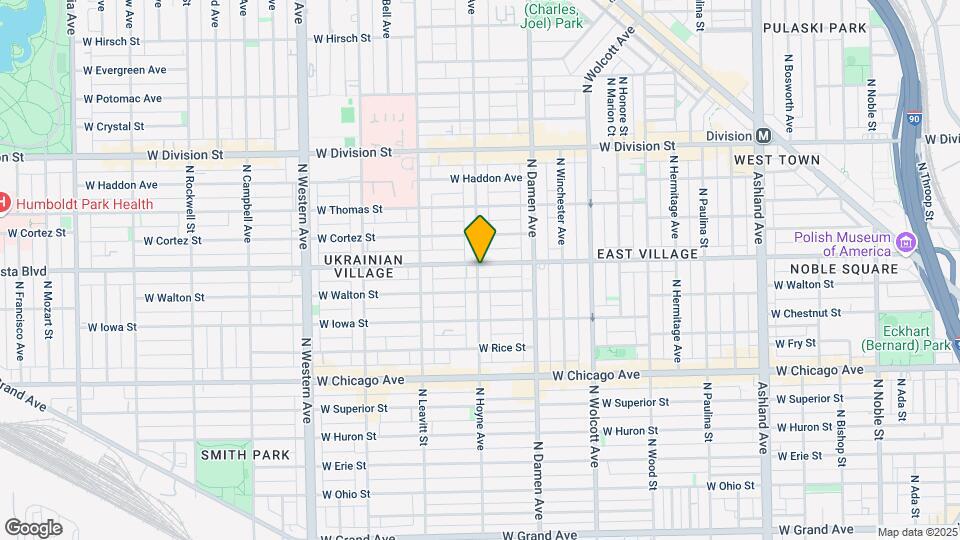 949 N Hoyne Ave, Unit 1 Map and Location Details