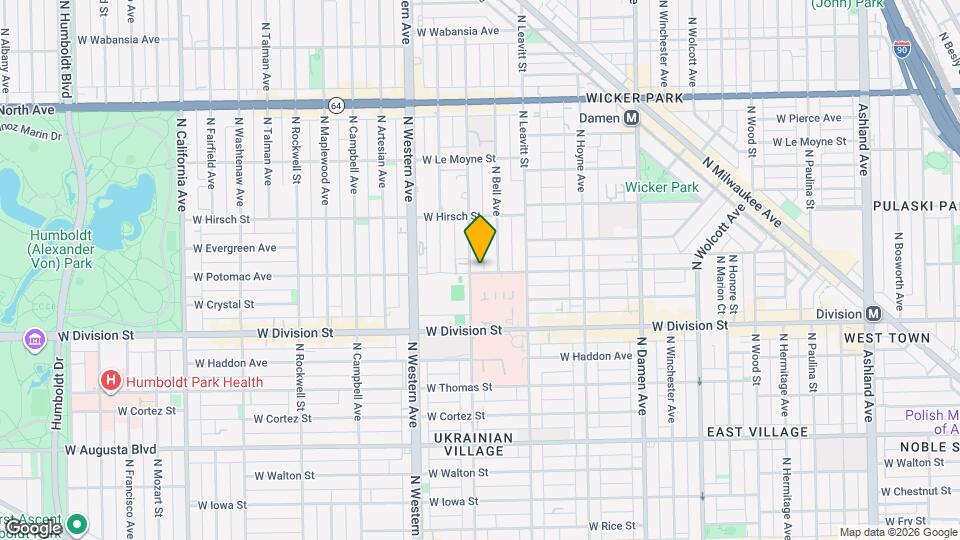 1301 N Oakley Blvd Map and Location Details