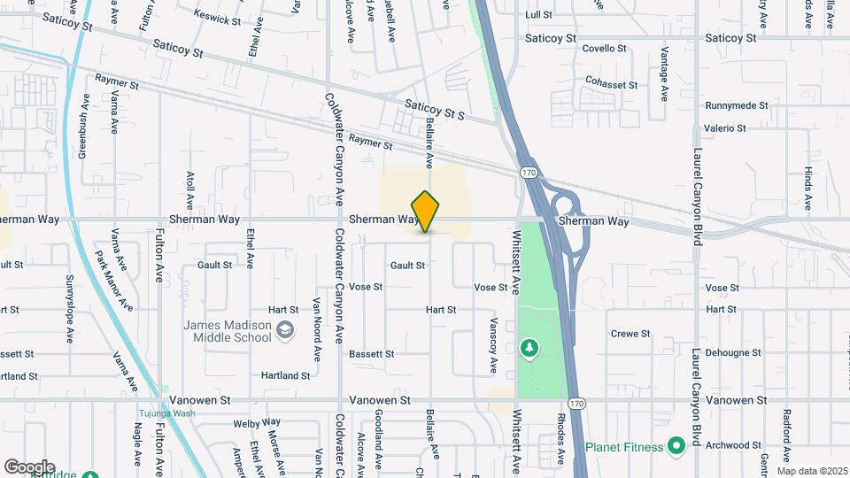 7137 Bellaire Ave, Unit #4 Map and Location Details