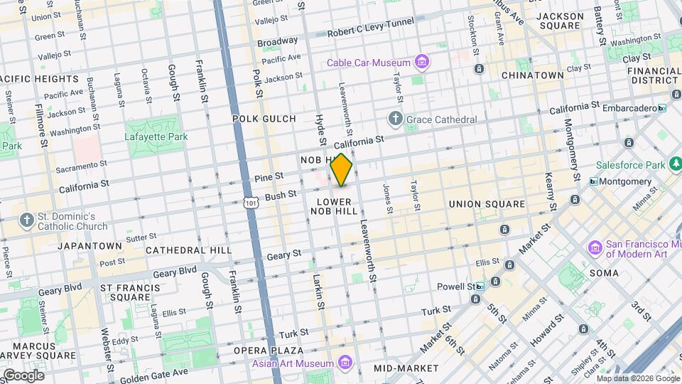 1171 Bush St Map and Location Details