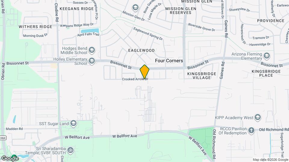 16011 Crooked Arrow Dr Map and Location Details