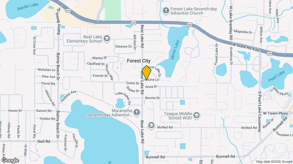 Nice 3 bedroom 2 bathroom House In Apopka Mapa y Detalles de la Ubicación