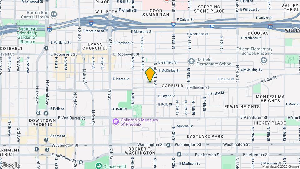 1018 E Fillmore St Map and Location Details