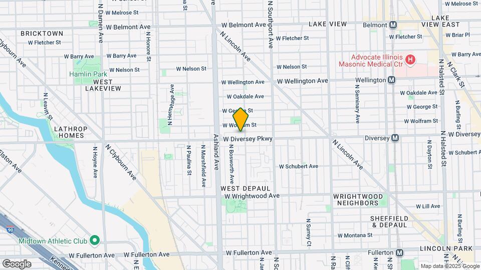 1508 W Diversey Pkwy Map and Location Details
