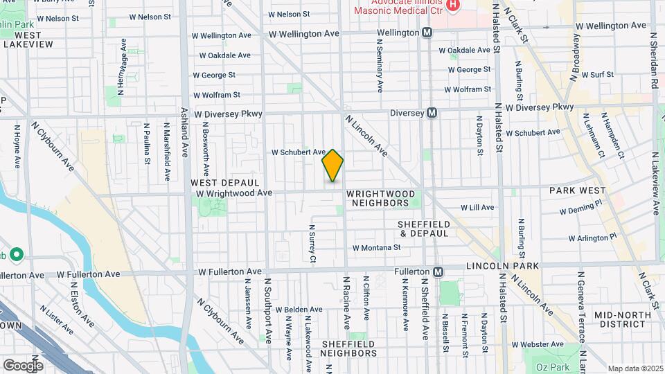 1214 W Wrightwood Ave, Unit 1 Mapa y Detalles de la Ubicación