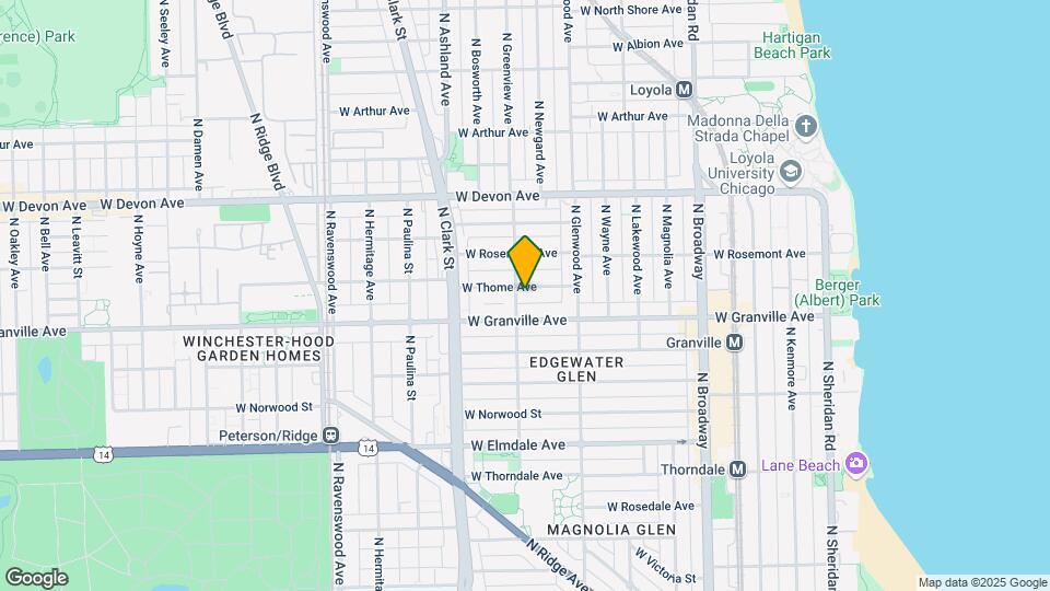 1453 W Thome Ave Map and Location Details