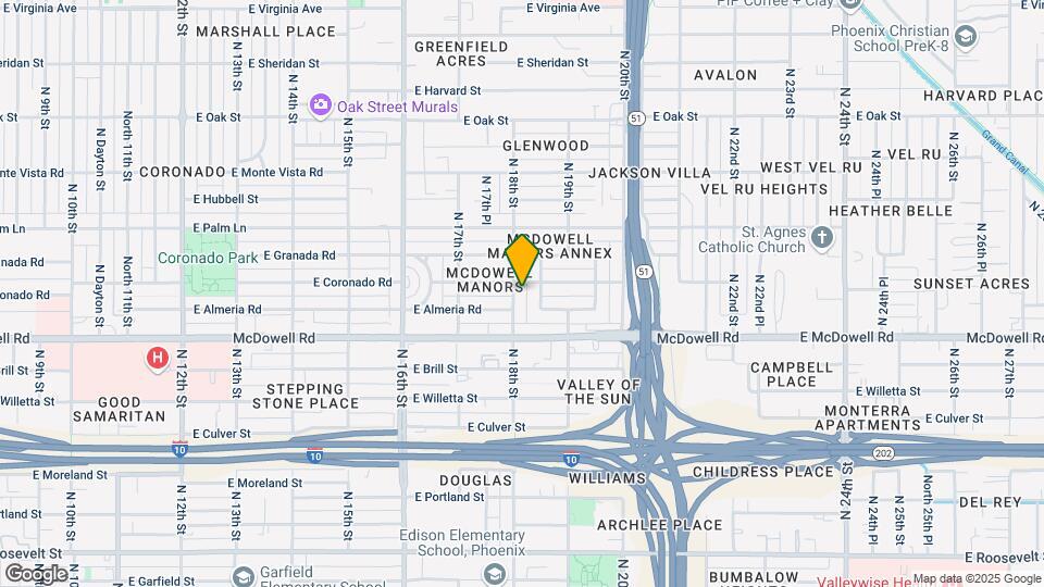 1707 N 18th St Map and Location Details