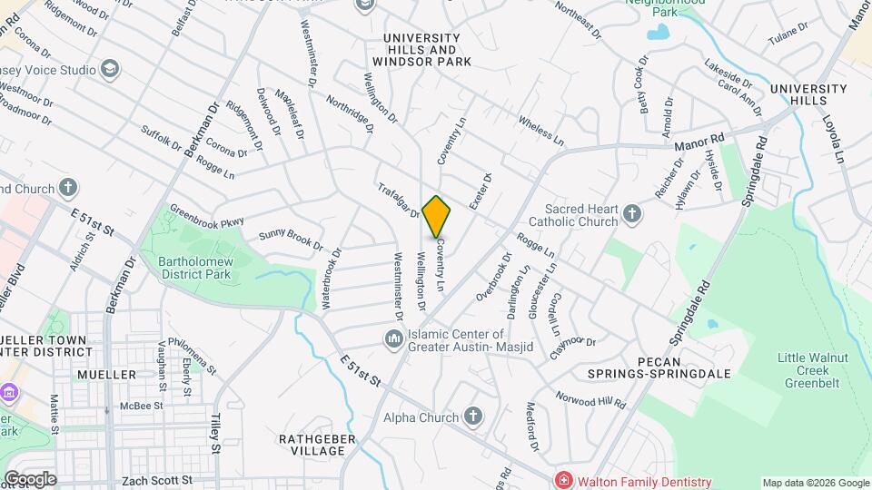 5504 Coventry Ln Map and Location Details