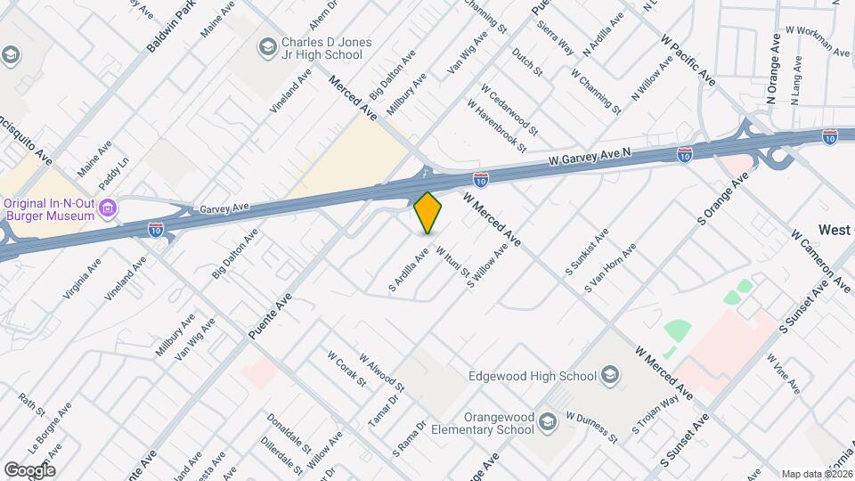 1317 S Ardilla Ave Mapa y Detalles de la Ubicación