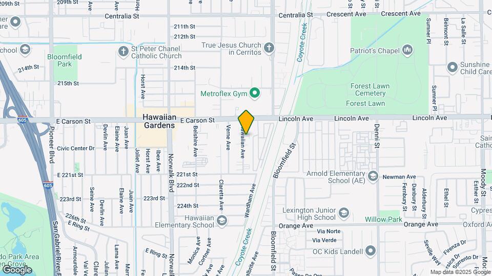 21806 Hawaiian Ave Mapa y Detalles de la Ubicación