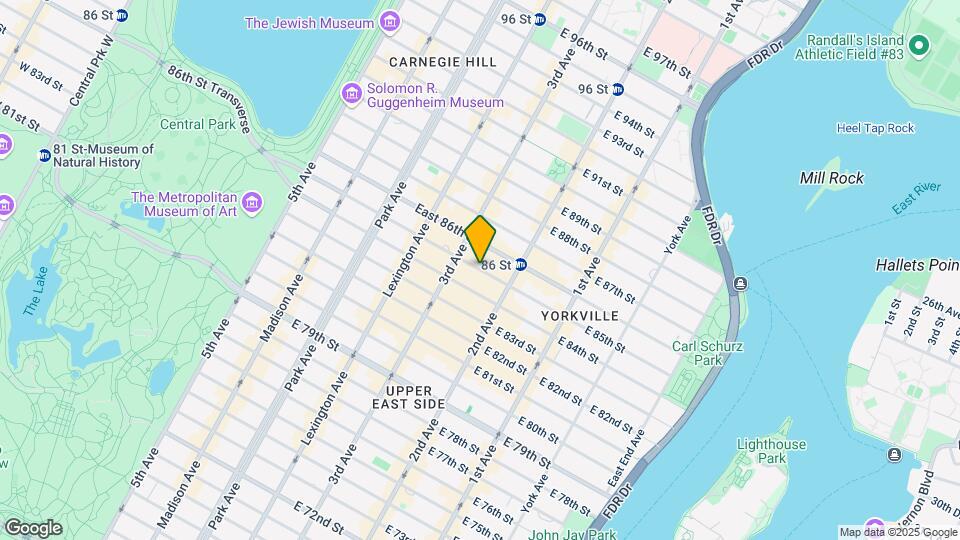 242 E 85th St Map and Location Details
