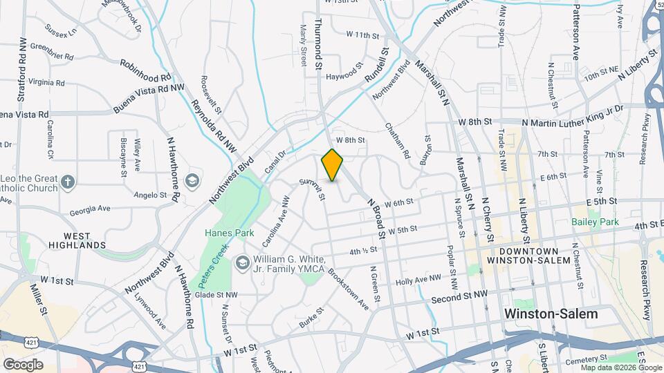 340 W End Blvd Map and Location Details