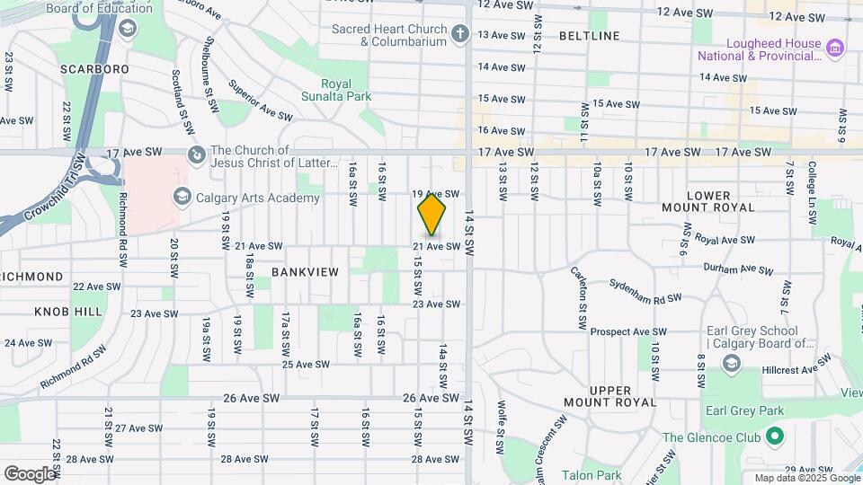 1502-121 21 Ave SW Map and Location Details