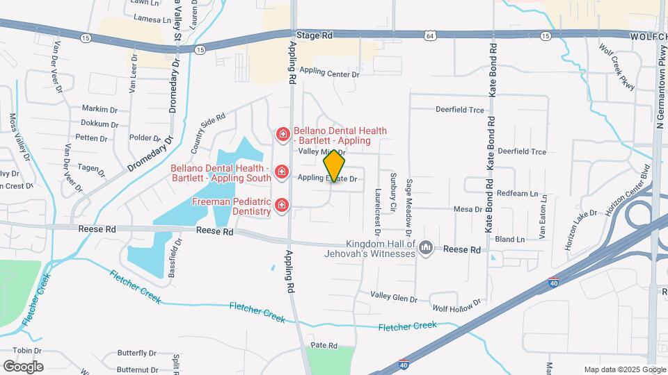 2612 Appling Glen Dr Map and Location Details